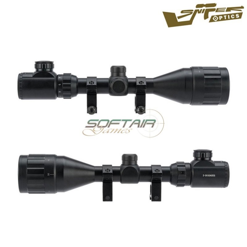 Ottica Reticolo Illuminato 3-9x50aoeg Black Sniper Optics® (so-3-9x50aoeg)