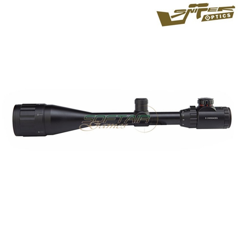Scope Illuminated Reticle 6-24x50aoeg Black Sniper Optics® (so-6-24x50aoeg)