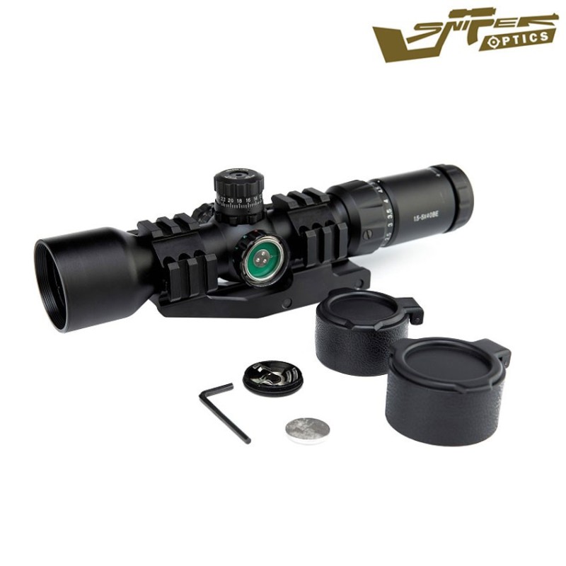 Ottica Reticolo Illuminato 1.5-5x40be Black Sniper Optics® (so-1.5-5x40be)