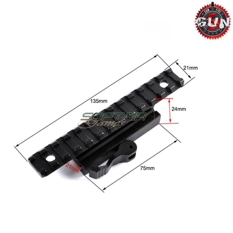 Mount 20mm Adapter Rail Qd 135mm Gun Five (gf-008)