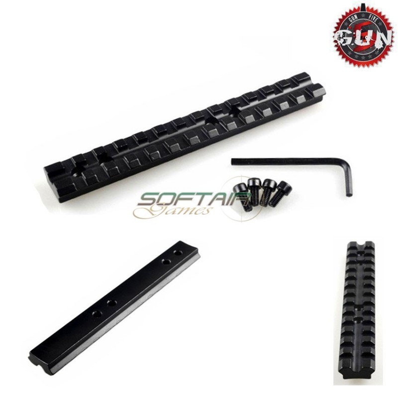 13 Slots 20mm Rail Weaver Gun Five (gf-037-bk)