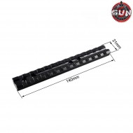13 Slots 20mm Rail Weaver Gun Five (gf-037-bk)