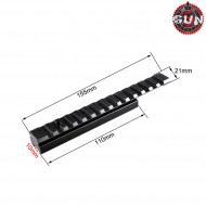 Weaver Type 2 Dovetail Extension From 11mm To 20mm Gun Five (gf-038-bk)