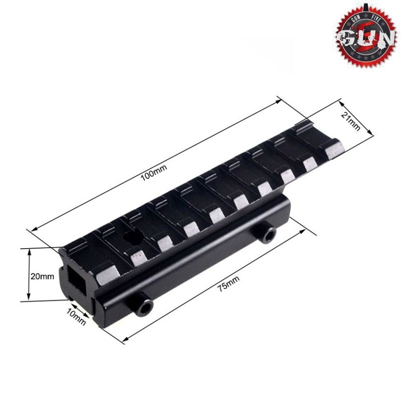 Weaver Type 3 Dovetail Extension From 11mm To 20mm Gun Five (gf-048)