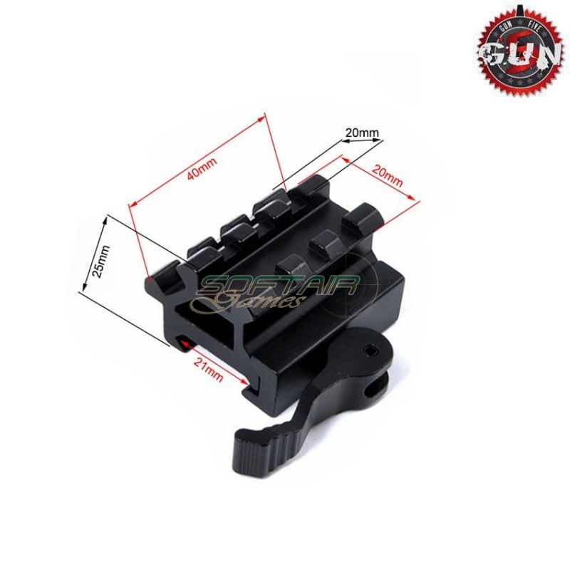 Qd 45° Rail Dovetail Gun Five (gf-054)