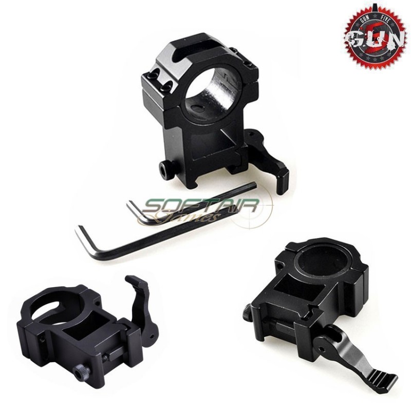 Ring Type 3 Mount Scope/dot 30mm/25mm Qd Gun Five (gf-073)
