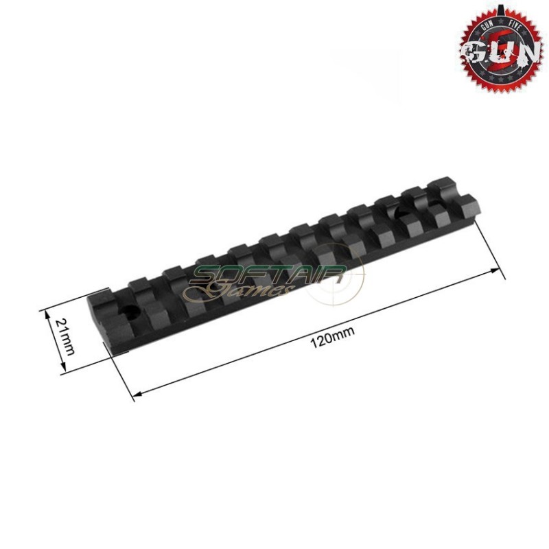 11 Slots Type 2 20mm Rail Weaver Gun Five (gf-087) 11 Slots Type 2 20mm Rail Weaver Gun Five (gf-087)