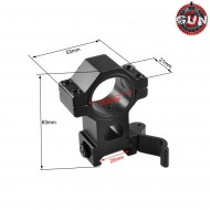 Ring Type 4 Mount Scope/dot 30mm/25mm Qd Gun Five (gf-089)