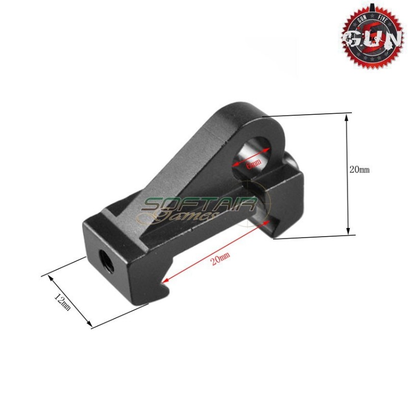 Anello Cinghia Black Military Per 20mm Rail Gun Five (gf-js-sw077)