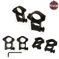 Set 2 High Pro Rings 25mm For 20mm Rail Black Gun Five (gf-m2006-bk) Set 2 High Pro Rings 25mm For 20mm Rail Black Gun Five (gf-m2006-bk)
