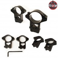 Attacchi 25mm Weaver Alti Per Slitte 11mm Gun Five (gf-m2007)