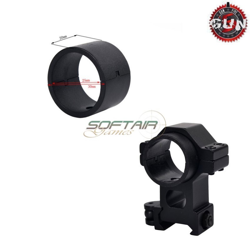 25mm Adapter For 30mm Scope Mount Rings Gun Five (gf-164)
