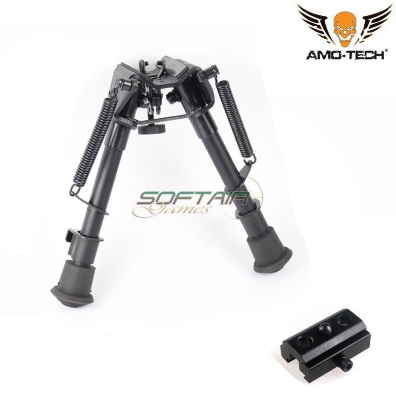 Bipiede Harris Style 6" Double Use Amo-tech® (amt-099-bk)