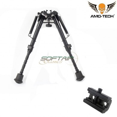 Bipiede Harris Style 6" Double Use Amo-tech® (amt-099-bk)