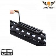 Milsim Realistic Set 3 Rails Keymod Black 3/5/7 Slots Amo-tech® (amt-236-bk)