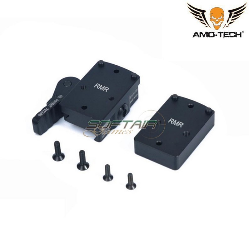 Milsim Realistic Mount Tri Type Rmr Black Amo-tech® (amt-250-bk)