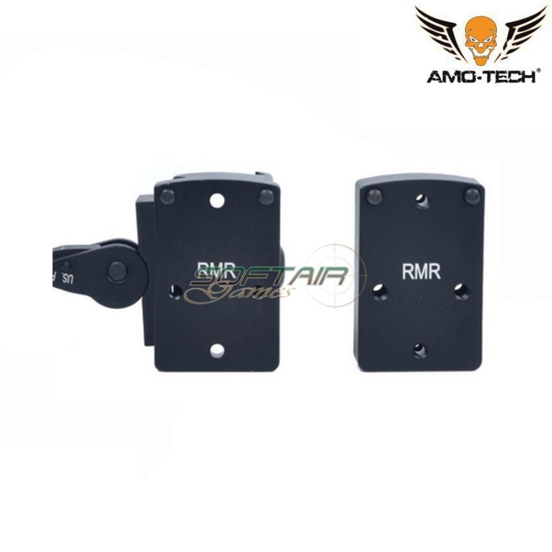Milsim Realistic Mount Tri Type Rmr Black Amo-tech® (amt-250-bk)