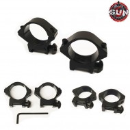 Set 2 Anelli 30mm Bassi Per 20mm Rail Gun Five (gf-144)