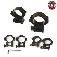 Set 2 Anelli 30mm Alti Per 20mm Rail Gun Five (gf-146)