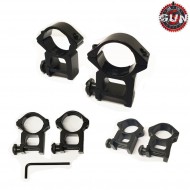 Set 2 High Rings 25mm For 20mm Rail Gun Five (gf-147)