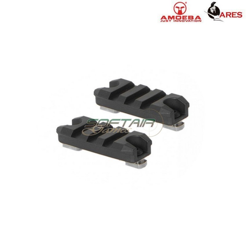 Set 2 Pieces LC Rail 3 Slots Black Ares Amoeba (ar-612430)