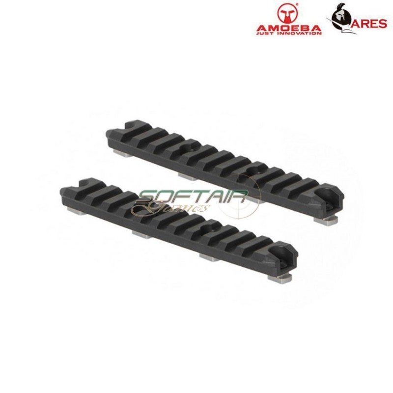 Set 2 Pieces LC Rail 11 Slots Black Ares Amoeba (ar-612432)