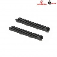 Set 2 Pieces LC Rail 11 Slots Black Ares Amoeba (ar-612432)