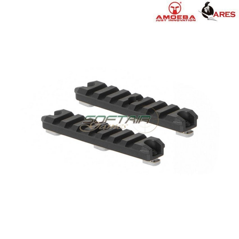 Set 2 Pieces LC Rail 7 Slots Black Ares Amoeba (ar-612431)