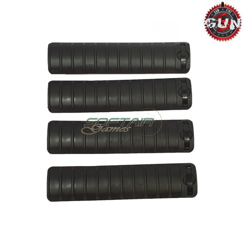 Set 4 Rail Cover Black Standard Type Gun Five (gf-4-bk)