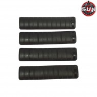 Set 4 Rail Cover Black Standard Type Gun Five (gf-4-bk)