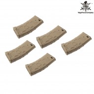 Set 5 Mid-caps M4 Qrs Magazines Dark Earth 120bb Polymer Vfc (vf9-120tn01-5)