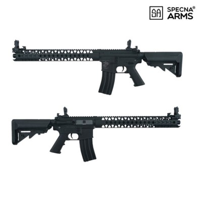 Electric Rifle Sa-c16 Carbine Replica M4 Lvoa Predator Style Black Core™ Specna Arms® (spe-01-021861)