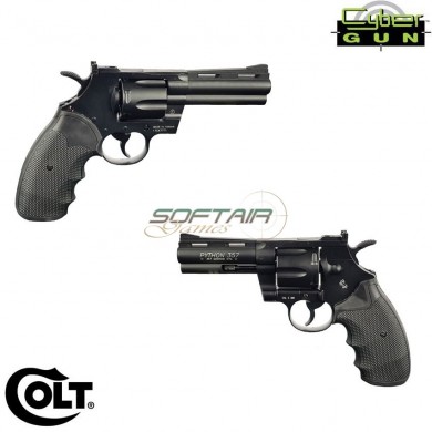 Pistola A Co2 Revolver Black Python 357 4 Pollici Colt Cybergun (180310)