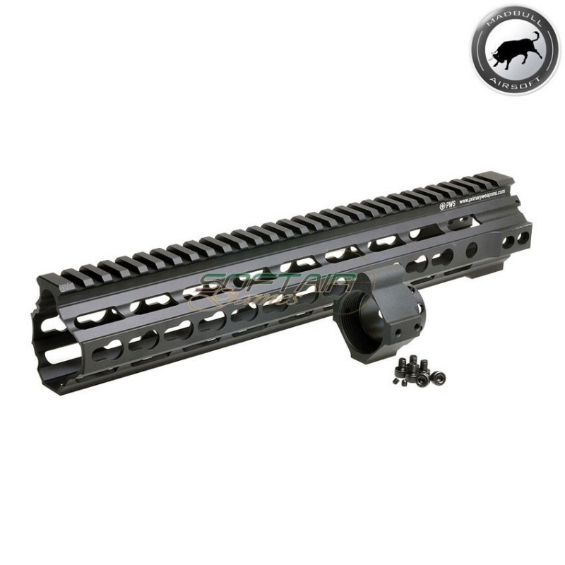Pws 12" Di Keymod Handguard Rail Black Madbull (mb-pwsdi-12kmrail)