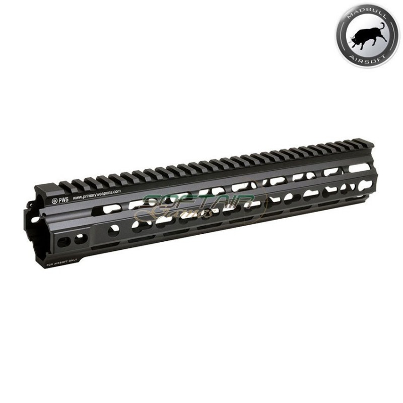 Pws 12" Di Keymod Handguard Rail Black Madbull (mb-pwsdi-12kmrail)