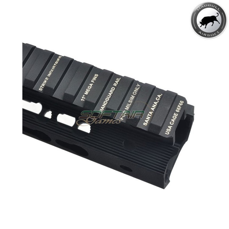 Strike Industries 11" Mega Fins Keymod Handguard Rail Black Madbull (mb-megafins-11)