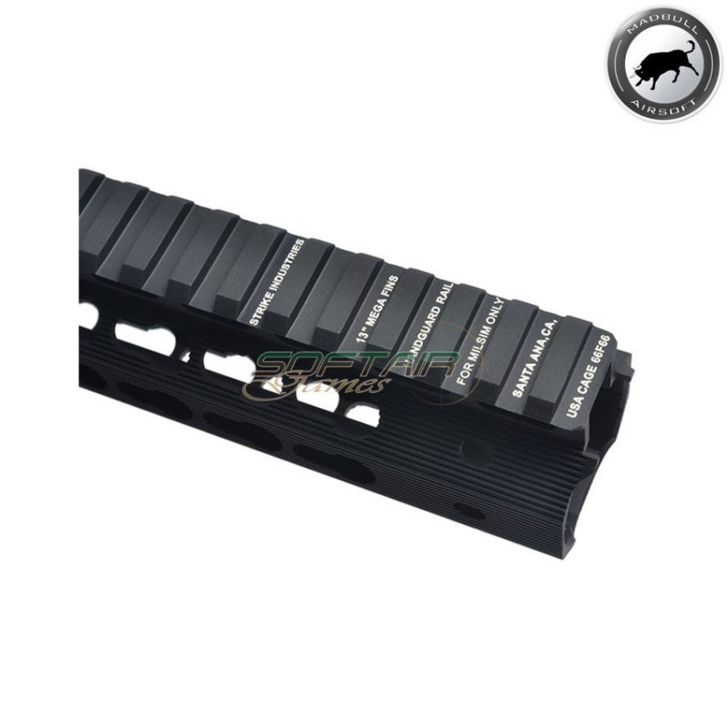 Strike Industries 13" Mega Fins Keymod Handguard Rail Black Madbull (mb-megafins-13)