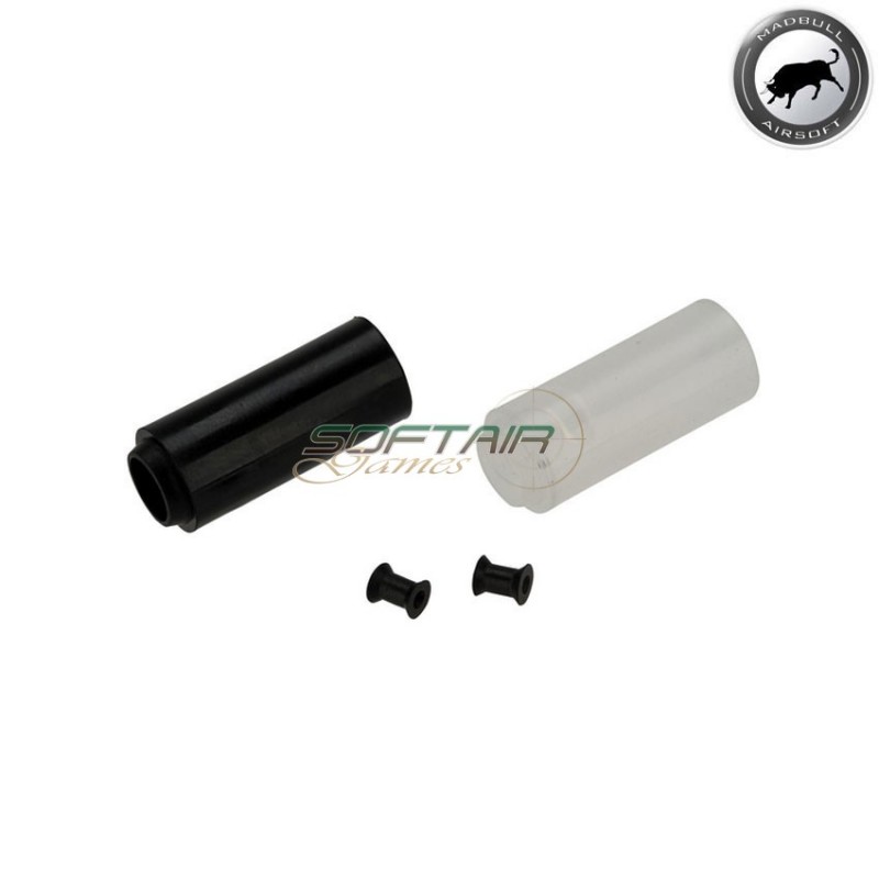 Set 2 Hop Up Rubber Aeg 60° Black/clear Standard Type Madbull (mb-sahb)