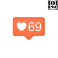Patch 3d Pvc Love 69 Orange 101 Inc (inc-13106)