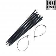 Set 12 Pieces Plastic Handcuffs Black 101 Inc (inc-451498)