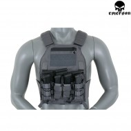 Pannello Velcro Triplo 5.56/9mm Wolf Grey Per Vest 419/420 Type Emerson (em9335wg)