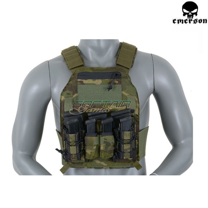 Pannello Velcro Triplo 5.56/9mm Multicam® Tropic Genuine Usaper Vest 419/420 Type Emerson (em9335mctp)