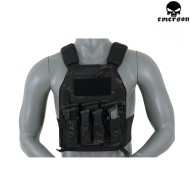 Velcro Triple Panel 5.56/9mm Multicam® Black Genuine Usa For Vest 419/420 Type Emerson (em9335mcbk)