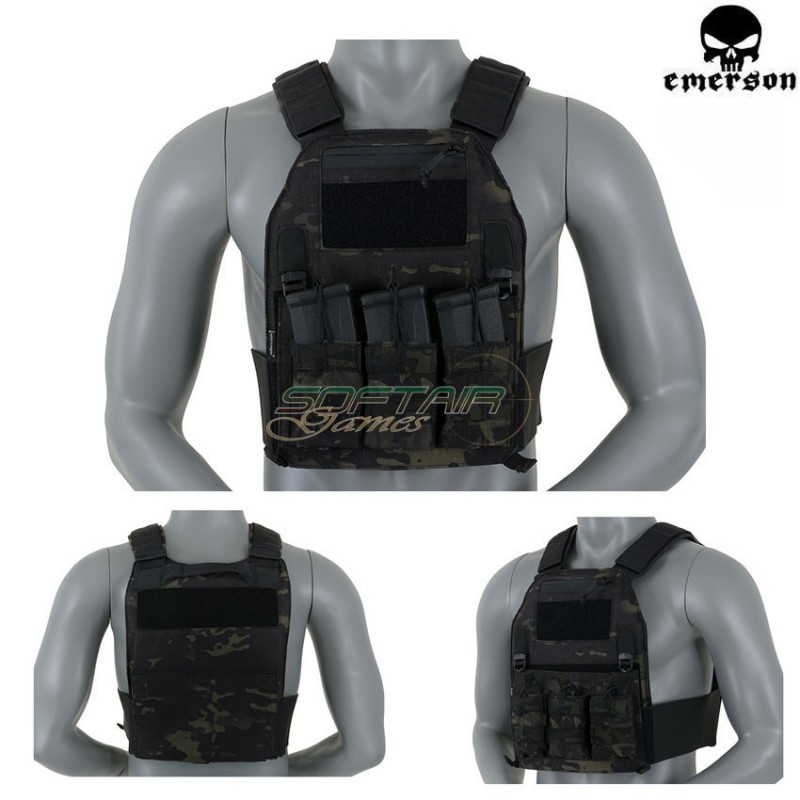 Low Profile 419 Vest Carrier Multicam® Black Genuine Usa Emerson (em7376mcbk)