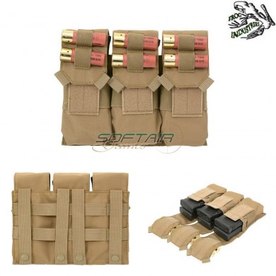 Triple Pouch 5.56 W/loops Coyote Frog Industries® (fi-m51613158-tan)