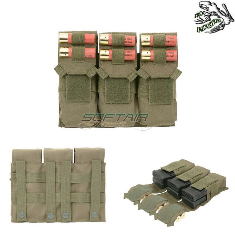 Tasca Tripla 5.56 C/loops Olive Drab Frog Industries® (fi-m51613158-od)