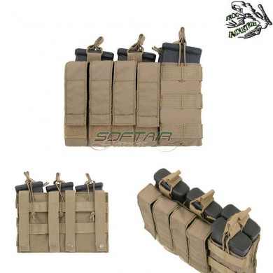 Tasca Tripla 5.56 Mag/pistol Coyote Frog Industries® (fi-m51613141-tan)