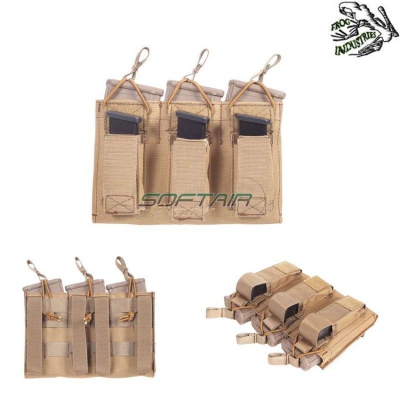 Tasca Tripla Combo 5.56/9mm Coyote Frog Industries® (fi-m51613057-tan)