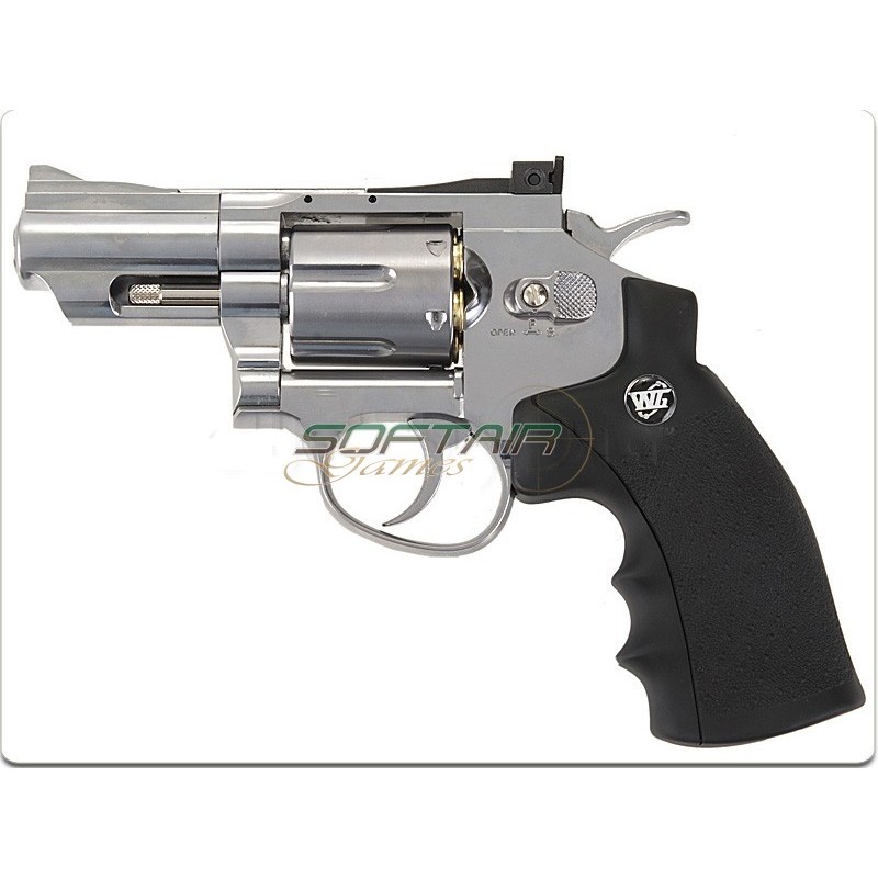 Revolver Silver 708 Gas Co2 Full Metal Wg (cod.c708s) - Softair Games - ASG  Softair San Marino