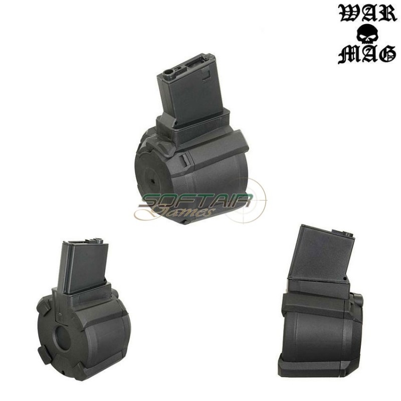 Caricatore Elettrico 1200bb Drum M4/m16 Sound Control Black Warmag (wm-fbp1834-bk)